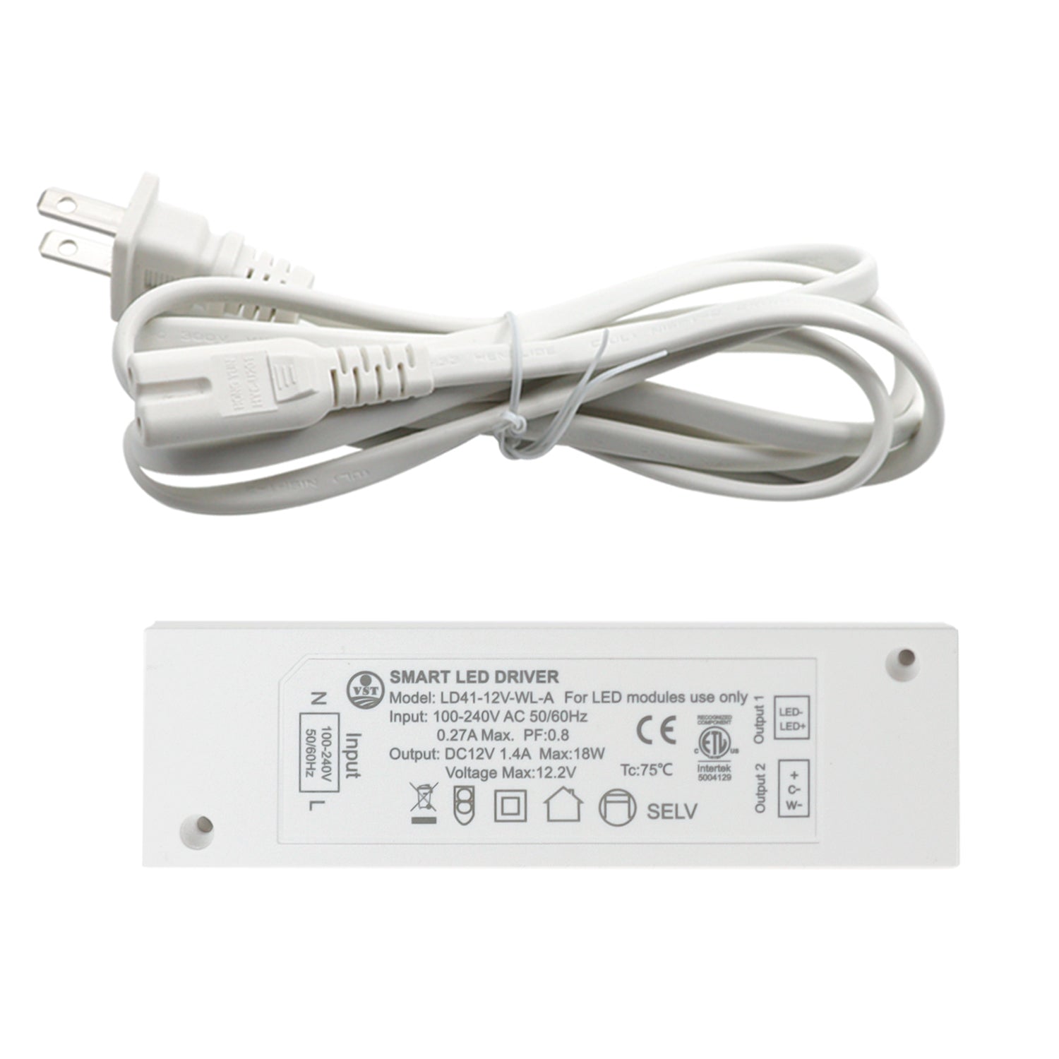 LD41 12V Cabinet Light Transformer for Wireless Sensor Switch 18W Brightness Adjustable LED Power Supply with ETL Certificated