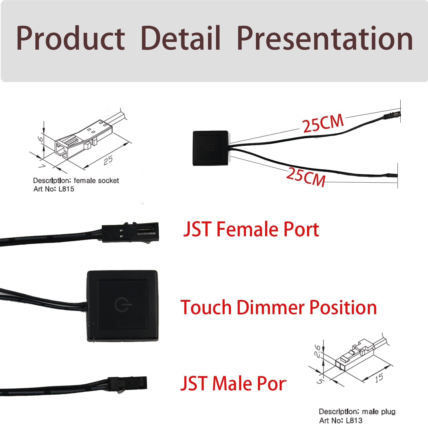 TS02 Touch Dimmer Switch for LED Strip & Under Cabinet Lighting | VST