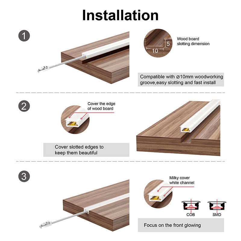 CV86 8mm Silicone Light 12V 9.6W/m 3000K Front-Glowing Light Strip CRI 90+ Dust and Moisture Proof for Mirror and Living Room