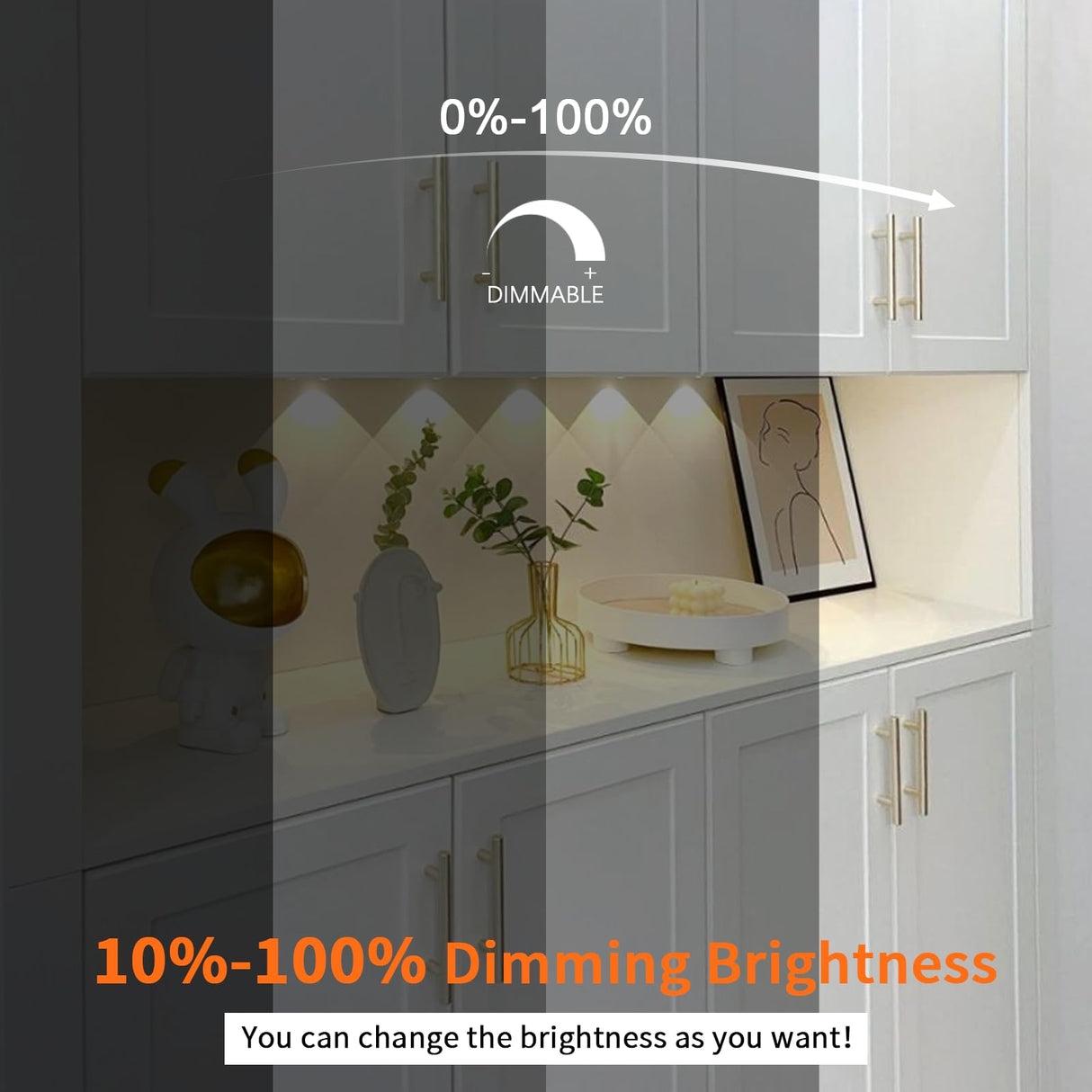 PL05 12V 1.8W Smart LED Puck Light Kit – Voice, Handwave, Touch & App Control for Kitchen and Studio