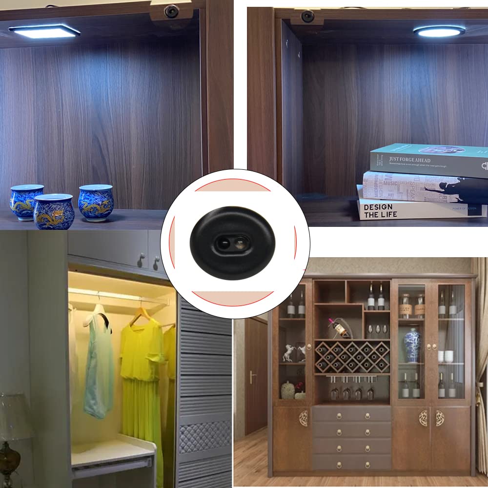 ID01 Motion Sensor Light Switch, Silver IR Sensor Switch Door Activated Light Switch for Closet Light LED Lights and Under Cabinet Lighting (DC 12/24V 3A)