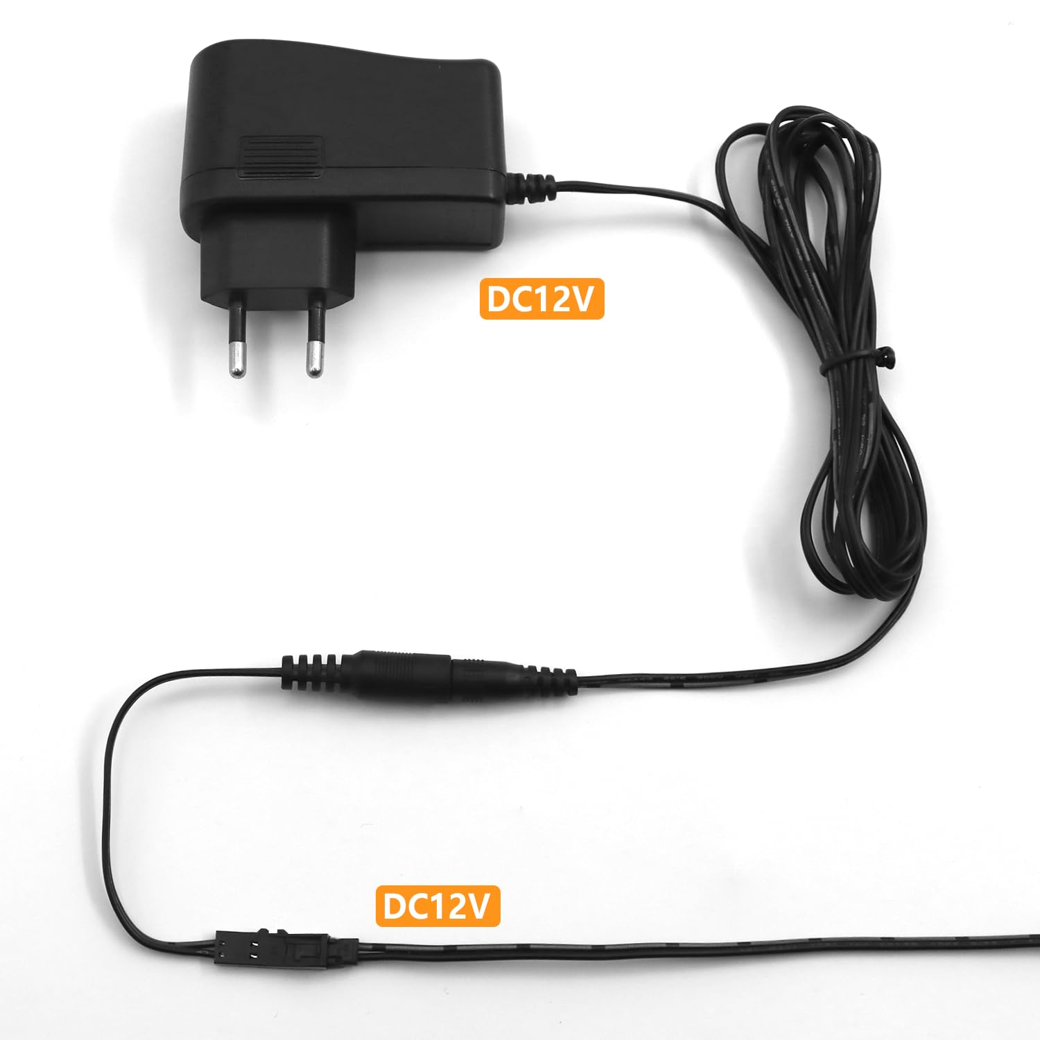 Black Adapter Cable 3 Pack Female Plug and JST 2 Pin L815 Female Plug for Connection LED strip lights and Led driver with DC plug