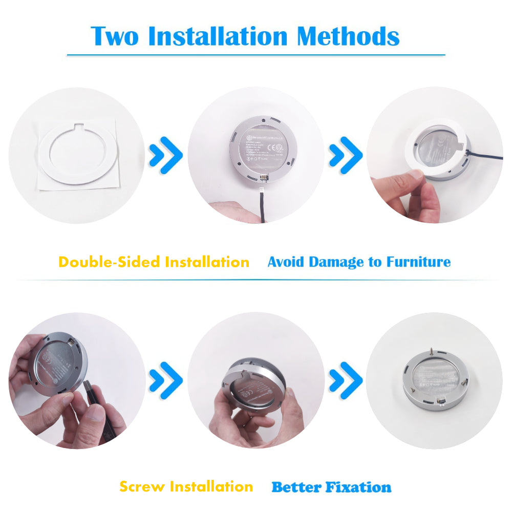 PL05  12V 1.8W Cabinet Puck Light 4000K Recessd & Surface mounted for Kitchen Living Room & Reading Room