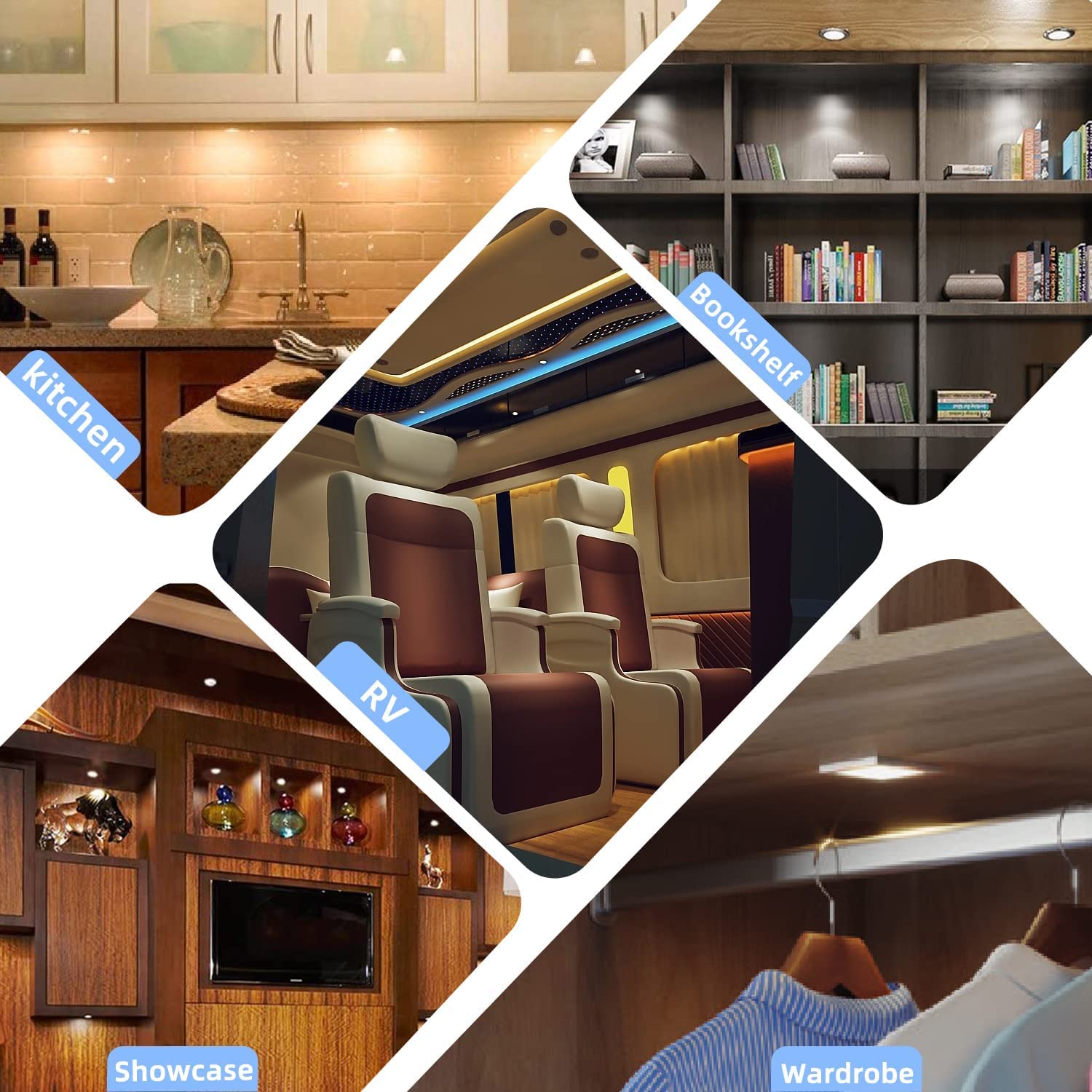 PL07 12V 3W Ultra Thin 4000K Surface Mounted LED Panel Light RA80+ for Closet Kitchen & Bedroom