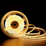 FB16 8mm Cuttable COB LED Strip Light 12V 9.6W/m UL Listed LED Strips with Tunable CCT 2700K–6500K CRI 90+ for Cabinet and Living Room