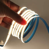 FB16 8mm Cuttable COB LED Strip Light 12V 9.6W/m UL Listed LED Strips with Tunable CCT 2700K–6500K CRI 90+ for Cabinet and Living Room