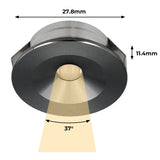 CB31 12V 1W 4000K Mini LED Puck Light Recessed Mounted Panel Light for Studio Kitchen & Dining Room