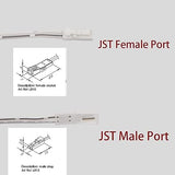 CC27-2 White Flexible Extension Cable 6.56ft with 12V JST Connector Male and Female for VST 12V Puck Lights, LED Strip Light, 12V Driver