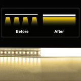 AP59 Black LED Aluminum Channel 6 Pcs With Milky PC Cover for LED Strip Lights