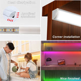 AP59 LED Aluminum Channel Kit 6PCS for Strip Lights - Black/Black Versatile & Easy Install | VST