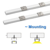 AP46 Black Aluminum U Shape Channel with Smoky Transparent Clear Cover 10 pcs for LED Strip Lights