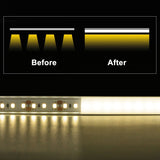 AP46 Silver Aluminum Channel  U Shape with Milky Transparent Clear Cover 6 pcs  for LED Strip Lights