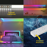 AP46 Black Aluminum U Shape Channel with Smoky Transparent Clear Cover 10 pcs for LED Strip Lights