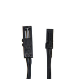 CC27-2 Black Flexible Extendable Cable 6.56ft with 12V JST Connector Male and Female for 12V Puck Lights, LED Strip Light, 12V Driver