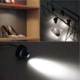 CF03 12V 1W 4000K Rotatable Recessed Mounted LED Panel Spotlight for Jewelry Showcase Display Cabinet & Cupboard