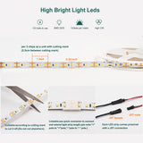 FS31 10mm LED Strip Light 12V 9.6W/m 2700K ETL Listed CRI 90+ with Soft Even Light for Living Room and Wardrobe (Black)