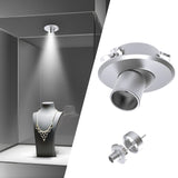 CF03 12V 1W 4000K Rotatable Recessed Mounted LED Panel Spotlight for Jewelry Showcase Display Cabinet & Cupboard