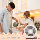 FS31 10mm LED Strip Light 12V 9.6W/m 4000K ETL Listed CRI 90+ with Soft Even Light for Kitchen and Cabinet (Black / White)