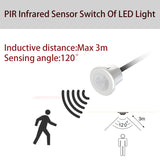 PR01 Motion Sensor Light Switch, IR Sensor Switch, LED Light Automatic Switch Door Switch for Closet Light Under Cabinets Counters Closets Wardrobes with 12V JST Male and Female (DC 12-24V)