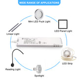24V Black LED Driver, Dimmable,with 5.9ft Removable AC Cord & JST connecter Port