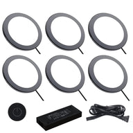 PL07 12V 3W LED Panel Light 4000K with Wireless Touch Sensor Switch for Bookshelf Display Cabinet & Wine Cabinet（6 Packs）
