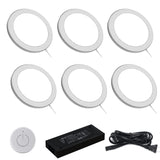 PL07 12V 3W LED Panel Light 4000K with Wireless Touch Sensor Switch for Bookshelf Display Cabinet & Wine Cabinet（6 Packs）