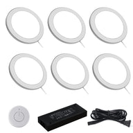 PL07 12V 3W LED Panel Light 4000K with Wireless Touch Sensor Switch for Bookshelf Display Cabinet & Wine Cabinet（6 Packs）