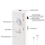 BT13 6.56ft Led Strip Light, Motion Sensor LED Tape Light with Battery Operated for Closet Wardrobe Stair Under Counter Cabinet Bedroom (3000K Warm White)