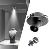 CF03 12V 1W 4000K Rotatable Recessed Mounted LED Panel Spotlight for Jewelry Showcase Display Cabinet & Cupboard