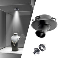 CF03 12V 1W 4000K Rotatable Recessed Mounted LED Panel Spotlight for Jewelry Showcase Display Cabinet & Cupboard