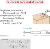 ID05 Double Door Activated Sensor Switch for LED Strip Light and Under Cabinet Lighting